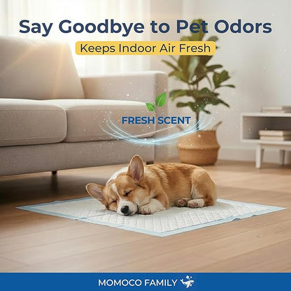 MoMoCo Whale Pads Puppy Pads 10 Pack, Portable Travel Dog Pee Pads, Ultra Absorbent & Leak-Proof, Ideal for Trips, Car, Hotel & Emergency Use