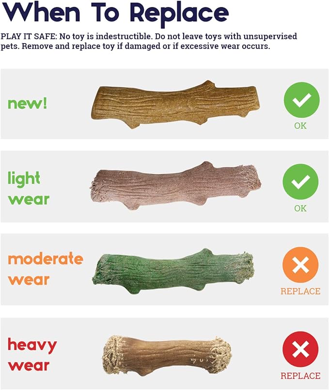 Outward Hound by Petstages Super Dogwood Durable Dog Chew Toy, Small - Long Lasting Chew Sticks Made of Natural Wood - USA Made