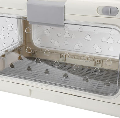 GOTOTOP Collapsible Plastic Pet Kennel, Lightweight Travel Carrier with Transparent Design, Perfect for Cats and Dogs on Airplanes and Cars