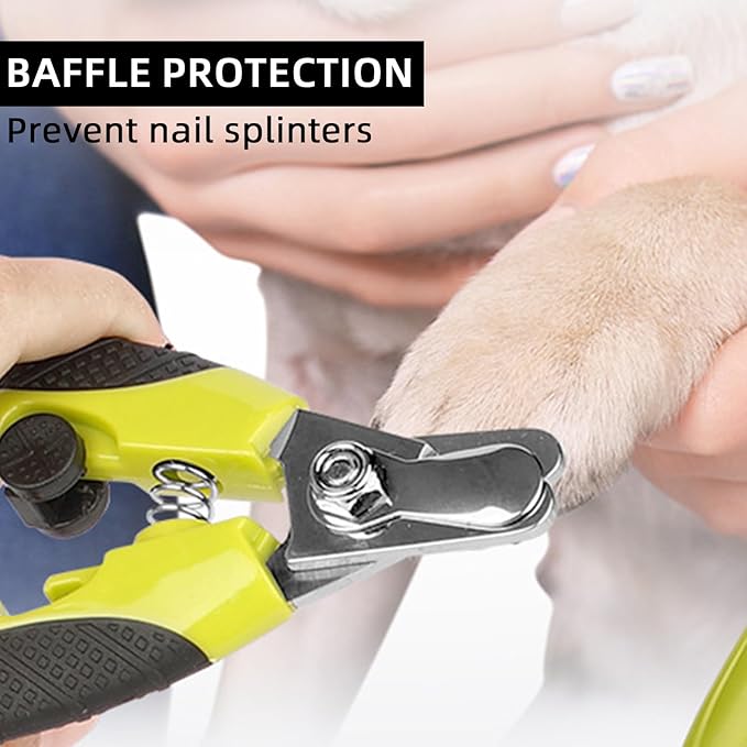 Green Dog Nail Clipper&File Set Plier Style Dog Claw Clippers with Safety Guard Heavy-Duty Dog Toenail Clippers Professional Pet Nail Trimmers for Dogs and Cats