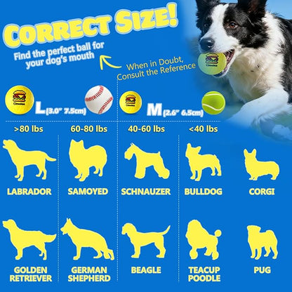 Dog Balls Tennis balls for Dogs, Interactive Dog Toys for Aggressive Chewers ,Indestructible Dog Toy to Keep Them Busy, Puppy Chew Toys for Teething, Durable Dog Ball for Medium Small (Fast Food-3.0")