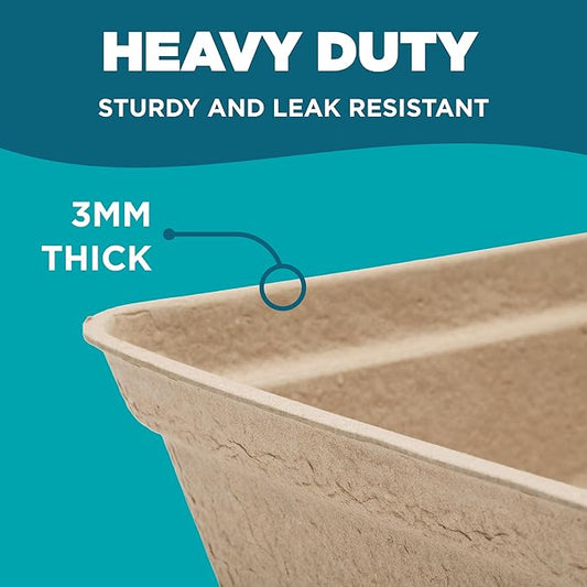Disposable Cat Litter Box, 5-Pack (Jumbo) – Extra Thick & Sturdy, Leak Resistant, No Scrubbing, Odor Resistant, Biodegradable Recycled Cardboard – Multi-Location Coverage