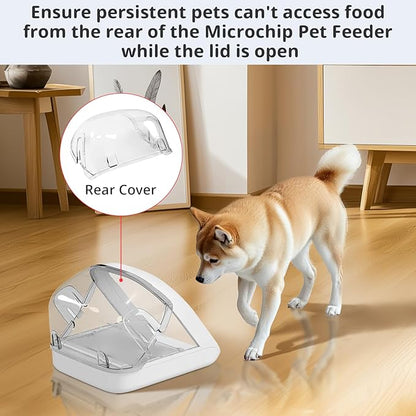 Rear Cover for Automatic Microchip Cat Pet Feeder - Prevents Persistent Pet from Getting Food from The Back of The Feeder (3 Pack)