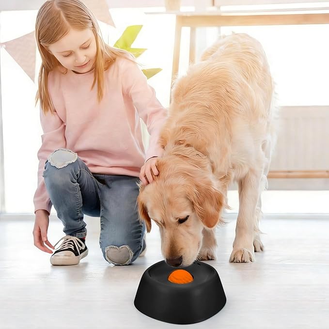 Dog Lick Bowl, Slow Feeder Dog Bowls for Liquid Treat, Dog Licking Bowl with Rolling Balls, Dog Cat Enrichment Toys - Interactive Slow Feeder & Anxiety Relief, for Large Medium Small Puppy (Black)