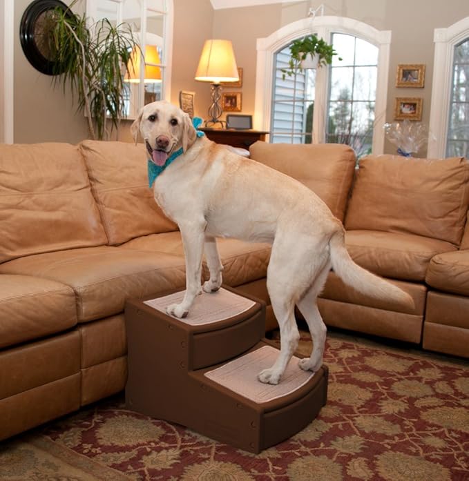 Pet Gear Easy Step II Extra Wide Pet Stairs, 2 Step for Dogs/Cats Up To 200 Pounds, Removable/Washable Carpet, Easy Assembly (No Tools Required), 3 Colors