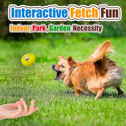 Squeaky Dog Toys for Small Dogs 2.2", Flat Squeaky Dog Balls Small Dog Toy Ball, Latex Dog Squeaky Toys Ball Indoor, Outdoor