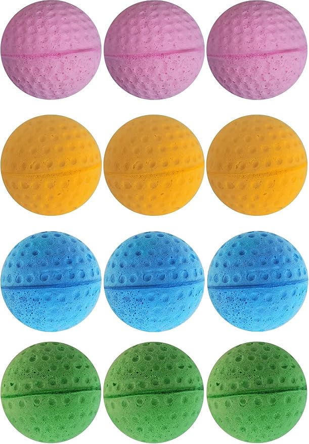 Cat Foam Ball Cat Sponge Ball Toy Soccer Toy (12Pack)