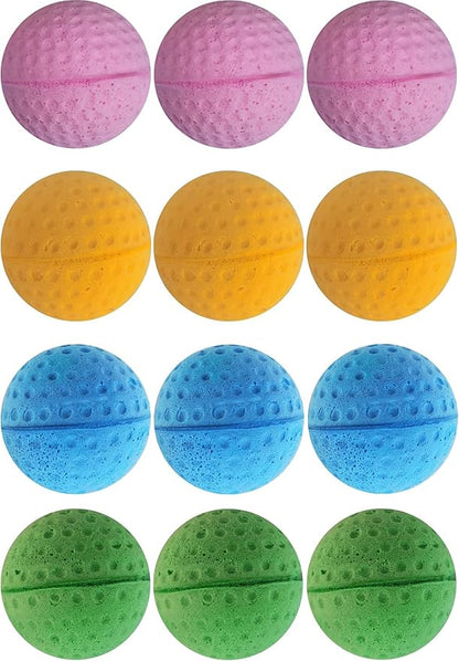 Cat Foam Ball Cat Sponge Ball Toy Soccer Toy (12Pack)