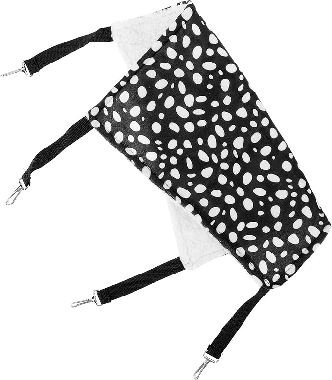 UPKOCH Double-Sided Hanging Cat Hammock with Breathable Fabric, Medium 35x35cm Pet Sleeping Bed for Indoor Use, Black and White Pattern Design
