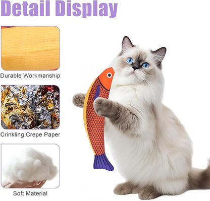 6 Pack Cat Toys, Catnip Toys for Cats, Cat Toys Interactive for Bored Indoor Adult Cats, Kittens, Kitty Exercise, Crinkle Sound