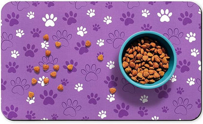 Dog Food Mat, Absorbent Water Bowl Mats Cat Pet Feeding Placemats 24 * 32 inch