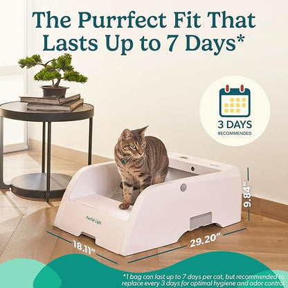 Self Cleaning Litter Box with Auto Safety Sensors for Multiple Cats - Automatic Cat Litter Box Self-Cleaning - Covered Ultra Odor Removal - Smart APP Control - Compatible On All WiFi - Electric Robot
