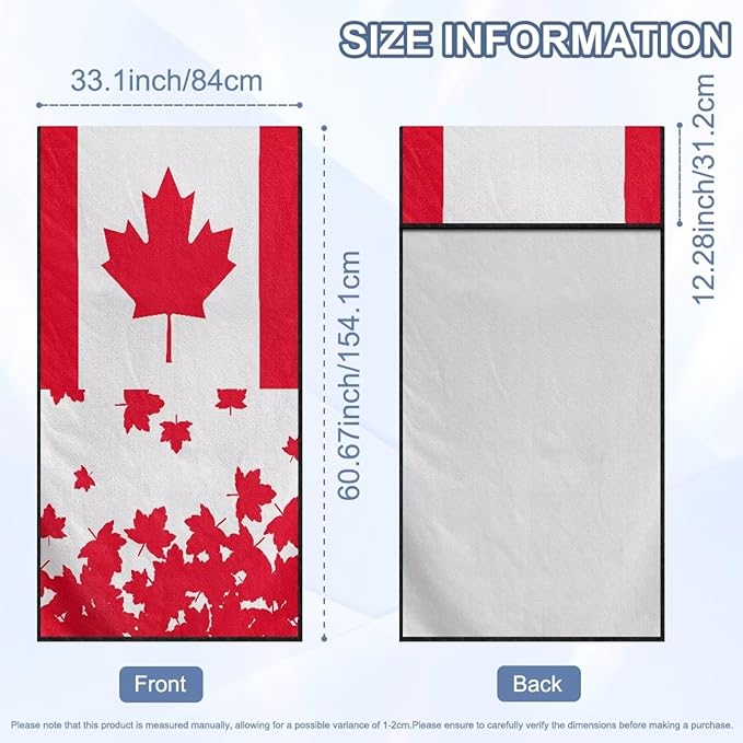 SEANATIVE Canadian Flag Car Seat Covers Easy Install Car Seat Towel Covers Scratch-Resistant Seat Cushion Protectors for Dogs, Kids, Beach Absorbent Sports Towel