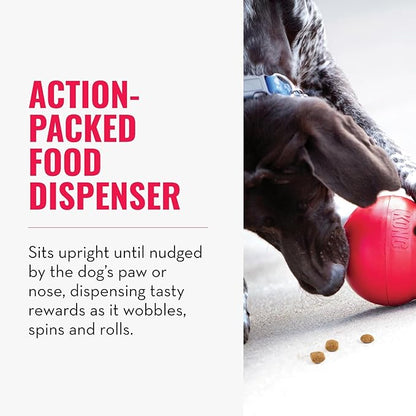 KONG Wobbler - Interactive Dog Toy for Treat Dispensing - Dog Slow Feeder for Healthy Eating - for Medium/Small Dogs
