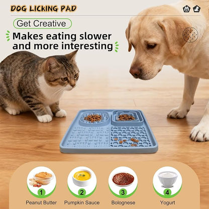Dog Lick Mat for Anxiety Relief, Slow Feeder Alternative, Pet Enrichment Treat Mat, Boredom Buster, Durable Food-Grade Silicone, Dishwasher & Freezer Safe