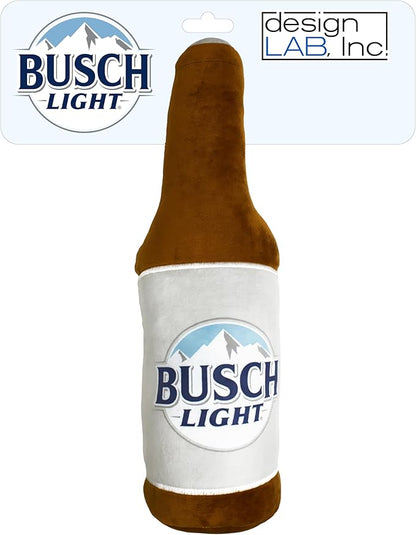design LAB, Inc. Busch Light Beer Dog Toy | Official Merchandise Beer Bottle Squeaky Plush Toy for Dogs | 17 inch XL Extra Large Novelty Dog Toys for Fun and Fetch
