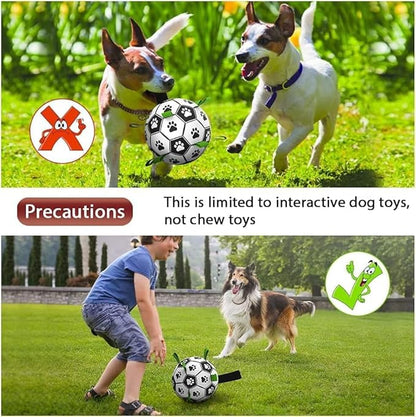 Dog Soccer Ball, Interactive Toys for Tug of War, Puppy Birthday Gifts, Tug Toy, Water Toy, Durable Balls for Small & Medium Size(6 inch-Pink)