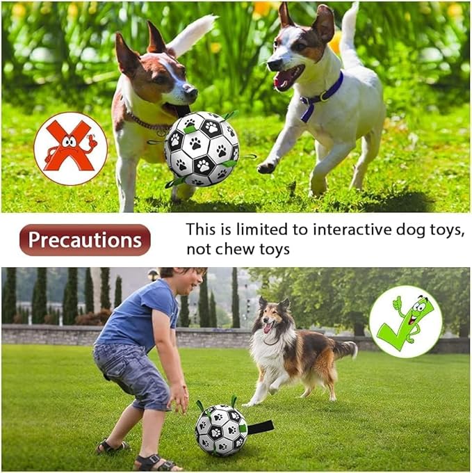 Dog Soccer Ball, Interactive Toys for Tug of War, Puppy Birthday Gifts, Tug Toy, Water Toy, Durable Balls for Small & Medium Size(8 inch-Pink)