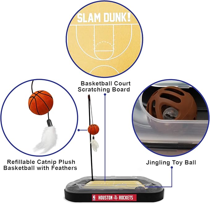 Houston Rockets Basketball Cat Scratcher Toy