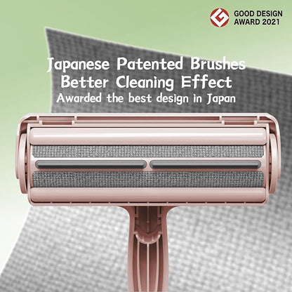 ORDORA Pet Hair Removal Tool: Reusable Lint Roller for Pet Hair - Portable Pet Hair Remover - Dog and Cat Hair Remover for Couch, Bedding, Car, Rugs & Furniture, for Multi-Pet Homes (Pink)