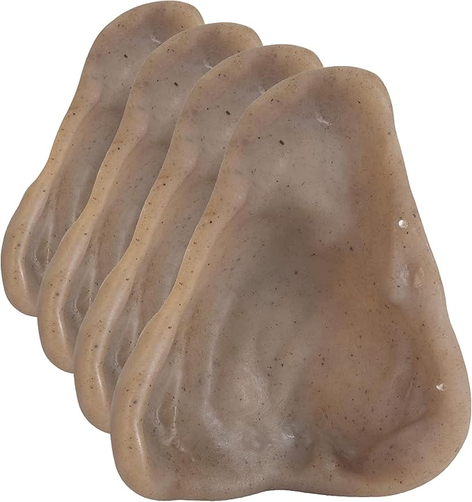 Pet Qwerks Pigs Ear BarkBone - Nylon Dog Bone for Aggressive Chewers - Bacon Flavor - 4.5" | (Pack of 4)