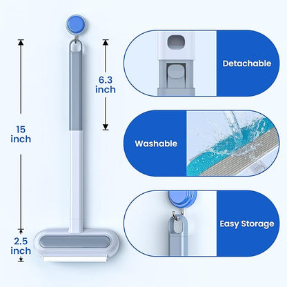 2 Pack Pet Hair Removal Tool, 2026 New 4 in 1 Dog Cat Hair Remover for Furniture, Reusable Pet Hairs Remover Brush with Extendable Handle, Multifunctional Fur Cleaner for Couch Carpets Bedding Clothes