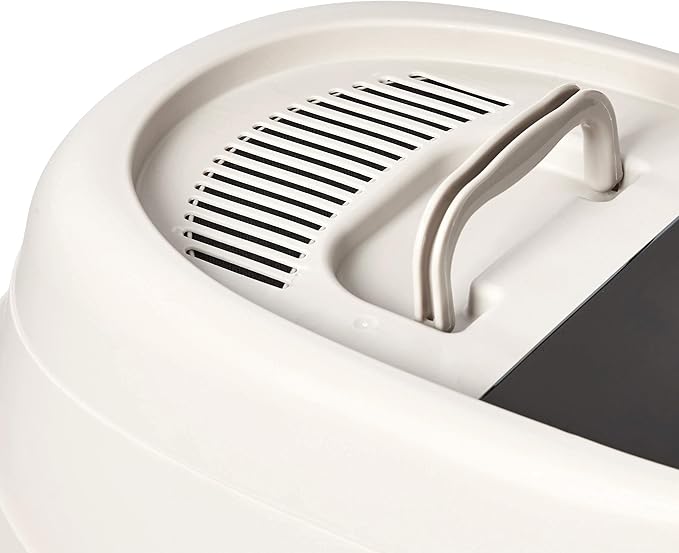 Amazon Basics No-Mess Hooded Enclosed Cat Litter Box with Odor Control and Swinging Door, Standard, 21" x 16" x 15", Multicolor