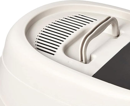Amazon Basics No-Mess Hooded Enclosed Cat Litter Box with Odor Control and Swinging Door, Standard, 21" x 16" x 15", Multicolor