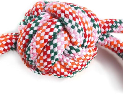 Dog Rope Toy – Interactive Chewing & Tug Toy | Puppy Teething Rope for Teeth Cleaning, Boredom Relief, Play, Training, Indoor, Home, Travel, Outdoor, Exercise, Fun & Pet Enrichment