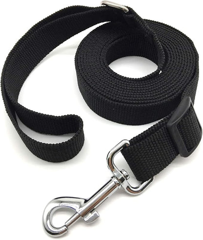10FT Adjustable Dog Leash, Nylon Dog Leashes for Medium Large Dogs (Black)