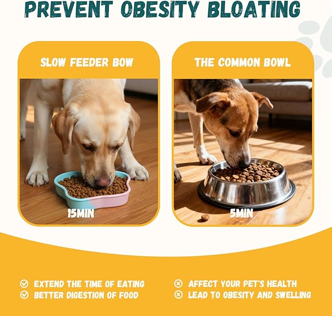 WUGO Silicone Slow Lick Mat Silicone Slow Feeder Dog Bowls for Dogs and Cats with Suction Cups Dog Puppy Lick Mat Pat Dog Toys to Keep Them Busy