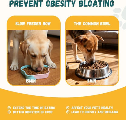 WUGO Silicone Slow Lick Mat Silicone Slow Feeder Dog Bowls for Dogs and Cats with Suction Cups Dog Puppy Lick Mat Pat Dog Toys to Keep Them Busy