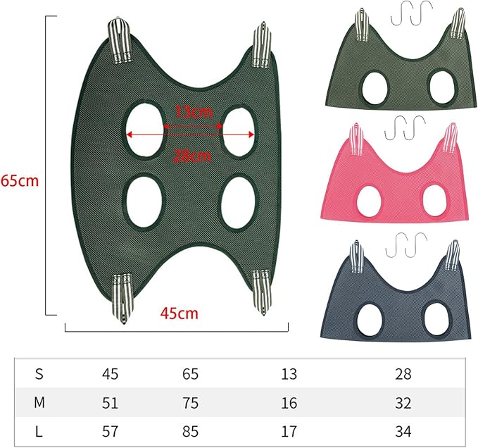 Pet Cat Grooming Hammock Helper Restraint Bag Breathable Comfortable Hanging Lounger Puppy for Nursing Bathing Pets Supplies, Multi