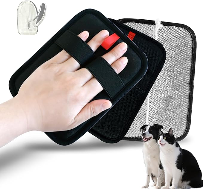 Pet Hair Removal Glove for Dogs & Cats, Electrostatic Gloves Pet Hair Removal Tool Mitt，Dog&Cat Hair Remover for Furniture Couch, Carpet, Clothing and Bedding，Reusable Pet Hair Remover Tool 2 Packs