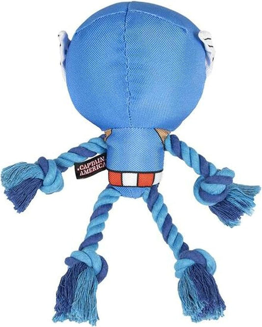 Cerdá Life's Little Moments - Captain America Dog Rope Toy - Dog Toys Indestructible - Dog Toys for Medium Dogs and Big Dogs - Tough Dog Toys Official Marvel Licensed