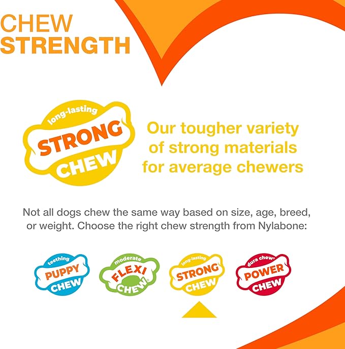 Nylabone Marshmallow Stick Strong Chew Toy for Dogs, Dog Toys for Moderate & Aggressive Chewers, Marshmallow & Peanut Butter Flavor, Large - Up to 50 lbs, 1 Count