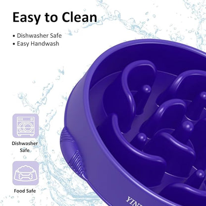 4 Cups Slow Feeder Dog Bowls Large Breed, Anti-Choking Pet Supplies, Maze Dog Food Bowl, Puzzle Feeder That Slow Down Eating 2PCS