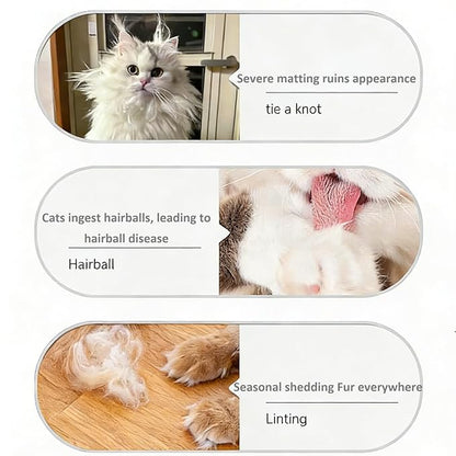Pet Shedding Comb - Safe ABS Material Deshedding Brush, V-Shaped 1mm Close Teeth, Gentle on Skin, Effortlessly Removes Loose Undercoat & Prevents Matting, Suitable for All Fur Types