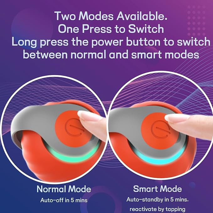 2026 Upgraded Self-Moving Cat Toy Ball with Tail (2-Pack) - Rechargeable Smart Interactive Kitten Toys, 2-Speed Modes, Bite-Resistant Indoor Exercise Toys for Bored Cats (Blue&Orange)