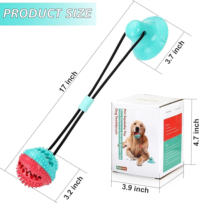Dog Toys to Keep Them Busy for Boredom,Interactive Dog Toys Tug of War, Mentally Stimulating Toys for Dog, Puppy Teething Puzzle Treat Food Dispensing Ball Toy for Small Medium Dogs