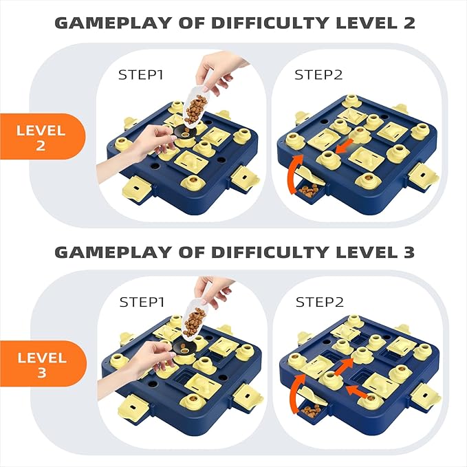 KADTC Interactive Dog Chess Puzzle Toy – 3-in-1 Treat Puzzles Game & Boredom Buster Puppy Enrichment Toys for Brain Stimulation (Small/Medium/Large Dogs)