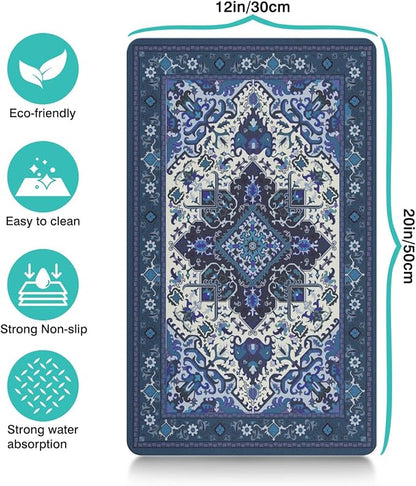 Pet Feeding Mat for Floors Waterproof Dog Mat for Food and Water Absorbent Quick Dry Non Slip mat for Cat Bowls
