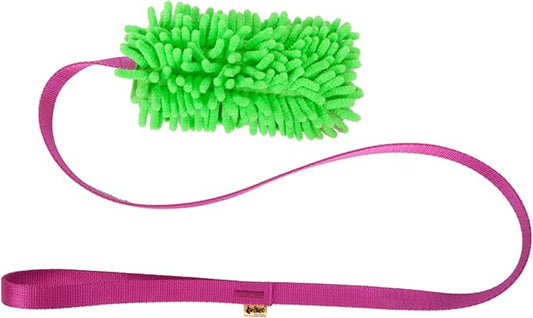Dingo Waldemar Rutkowski Shaggy Nubby Plush tug Toy for Dogs, Training and Agility, Chasing Games and tug of war, Long Handle Assorted Color 15577