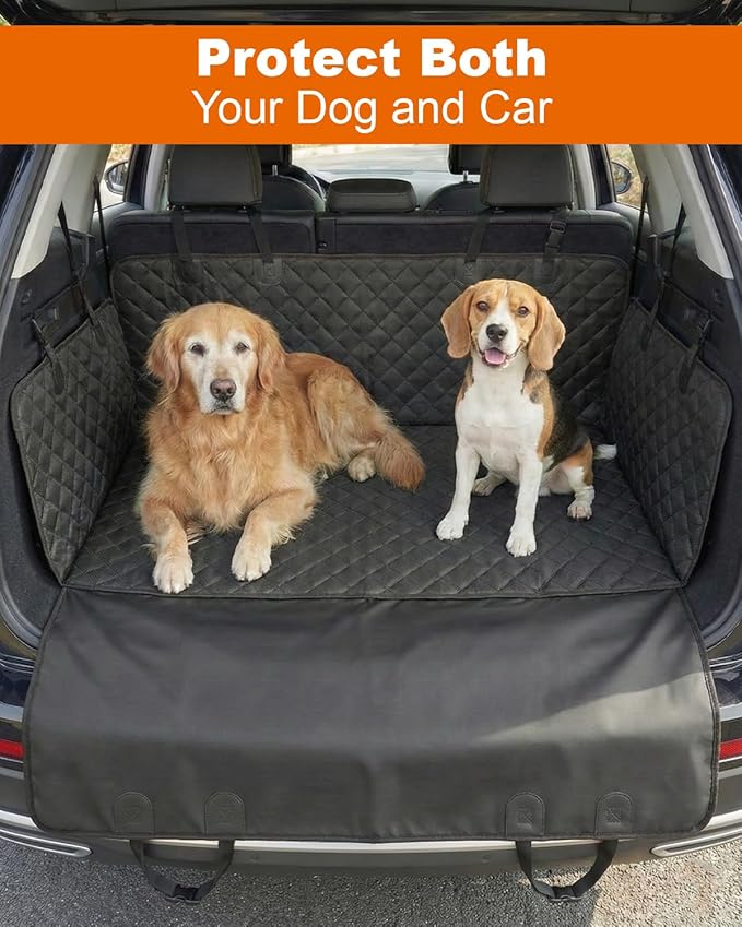 Upgraded Dog Car Seat Cover for Back Seat 600D Heavy Duty Waterproof & Scratchproof Pet Hammock, Non-Slip Back Seat Protector for Dogs, Universal Fit for Cars, SUVs & Trucks
