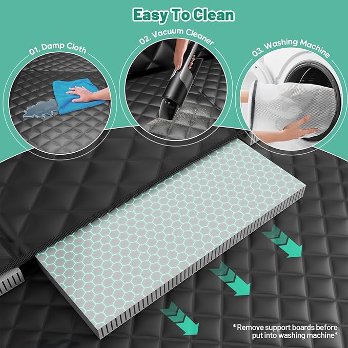 Dog Car Seat Cover for Back Seat,Waterproof Back Seat Extender for Dogs with Hard Bottom,Dog Hammock for Cars, SUVs,Pet Seat Cover for Back Seat Holds 400lbs with Mesh Window & Pocket