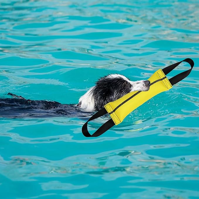 ASOCEA Dog Pool Toys,2-in-1 Dog Water Toys Interactive Tug Toys for Small to Large Dogs Bite Resistant Squeaky Floating Toy Perfect for Dock Diving Training Fetching Throwing Playing