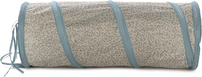 Petlinks Twinkle Tunnel Light Up Activity Tunnel with Feather Toy for Cats & Kittens, Battery Powered, Fun & Engaging Play, Encourages Exercise - Gray/Blue, One Size