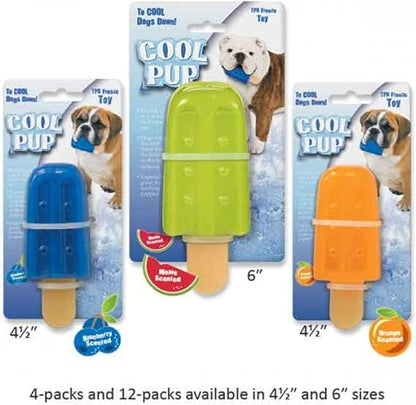 Cool Pup Cooling Dog Toy - Rocket Pop Large,Red,Blue,white