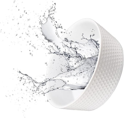 6.9" White Non-Slip Ceramic Dog Bowl, 33 Oz Heavy-Duty Dog Food/Water Dish, Pet Feeding Bowl for Small and Medium Dogs, Food Grade Porcelain Pet Feeder Bowl, Microwave and Dishwasher Safe