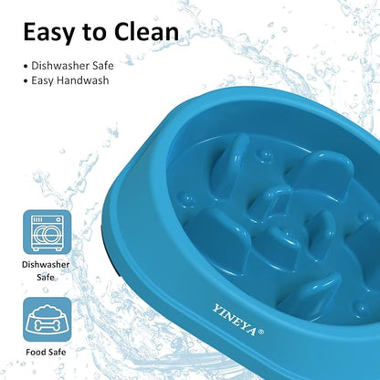 2PCS Anti-Choking Slow Feeder Dog Bowls Small Size Dog, Slow Feeder Cat Bowl, Supplies and Puzzle for Pet